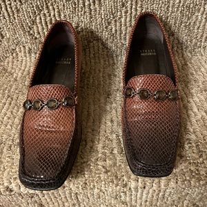Stuart Weitzman Snakeskin Embossed Ombré Loafer Size 8 1/2 M